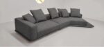【395×323cm】カーブモジュラー L字ソファ｜輸入ラーチ無垢材｜ステンレスベース｜高密度フォーム - Image 6