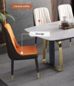 【焼結石ダイニングセット】DORATO｜ゴールドVベース＋チャンネルステッチチェア｜2サイズ展開｜カラー多数｜完全受注製作 - Image 9