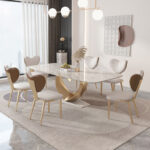 【焼結石ダイニングセット】CUORE｜ゴールドハートベース＋チェア4脚／6脚｜焼結石天板｜完全受注製作 - Image 6