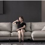 【L字ソファ】LUNARE｜ファブリック｜307×193cm｜カーボンスチール脚｜ハーフレザーアップグレード対応｜完全受注製作