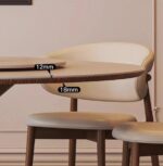 【ダイニングセット】無垢材アワーグラスペデスタル 丸テーブル＋チェアセット｜ターンテーブル付き｜完全受注製作 - Image 7