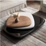 【高級輸入家具】SASSO サッソ イタリアンモダン スタッキング センターテーブル 3層 有機フォルム 150×70×30cm アート リビングテーブル ラグジュアリー - Image 4