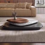 【高級輸入家具】SASSO サッソ イタリアンモダン スタッキング センターテーブル 3層 有機フォルム 150×70×30cm アート リビングテーブル ラグジュアリー - Image 7
