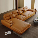 【高級輸入家具】ONDA オンダ イタリアンモダン L字ソファ ハイバック クラウドクッション 300/320/360cm 5〜6人掛け オーダーメイド セミオーダー 輸入ソファ ラグジュアリー - Image 2