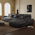 【高級輸入家具】ONDA オンダ イタリアンモダン L字ソファ ハイバック クラウドクッション 300/320/360cm 5〜6人掛け オーダーメイド セミオーダー 輸入ソファ ラグジュアリー - Image 4