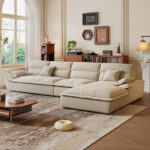 【高級輸入家具】ONDA オンダ イタリアンモダン L字ソファ ハイバック クラウドクッション 300/320/360cm 5〜6人掛け オーダーメイド セミオーダー 輸入ソファ ラグジュアリー - Image 5