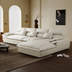 【高級輸入家具】ONDA オンダ イタリアンモダン L字ソファ ハイバック クラウドクッション 300/320/360cm 5〜6人掛け オーダーメイド セミオーダー 輸入ソファ ラグジュアリー