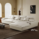 【高級輸入家具】ONDA オンダ イタリアンモダン L字ソファ ハイバック クラウドクッション 300/320/360cm 5〜6人掛け オーダーメイド セミオーダー 輸入ソファ ラグジュアリー