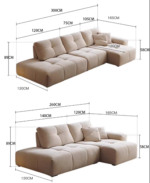 TESORO（テゾーロ）— ワイドシート 可動式背もたれソファ 140cm〜320cm・L字 - Image 6