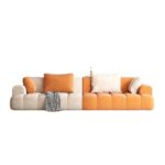 SORBETTO（ソルベット）ソファ｜イタリアンモダン｜バイカラーキルティングデザイン｜120cm〜320cm - Image 7