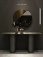 COLONNA（コロンナ）コンソールテーブル｜イタリアンモダン｜玄関 リビング 廊下｜セラミック天板 円柱脚｜幅100cm〜140cm - Image 6